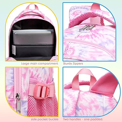 Miniatura 5 de BLUEFAIRY Mochilas infantiles para niñas y niños, regalos de regreso a la escuela para niños, primaria, primaria, escuela secundaria, Rosa (Cherry