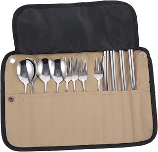 Xmas Camping Cutlery Set Stainless Steel and Nylon Portable