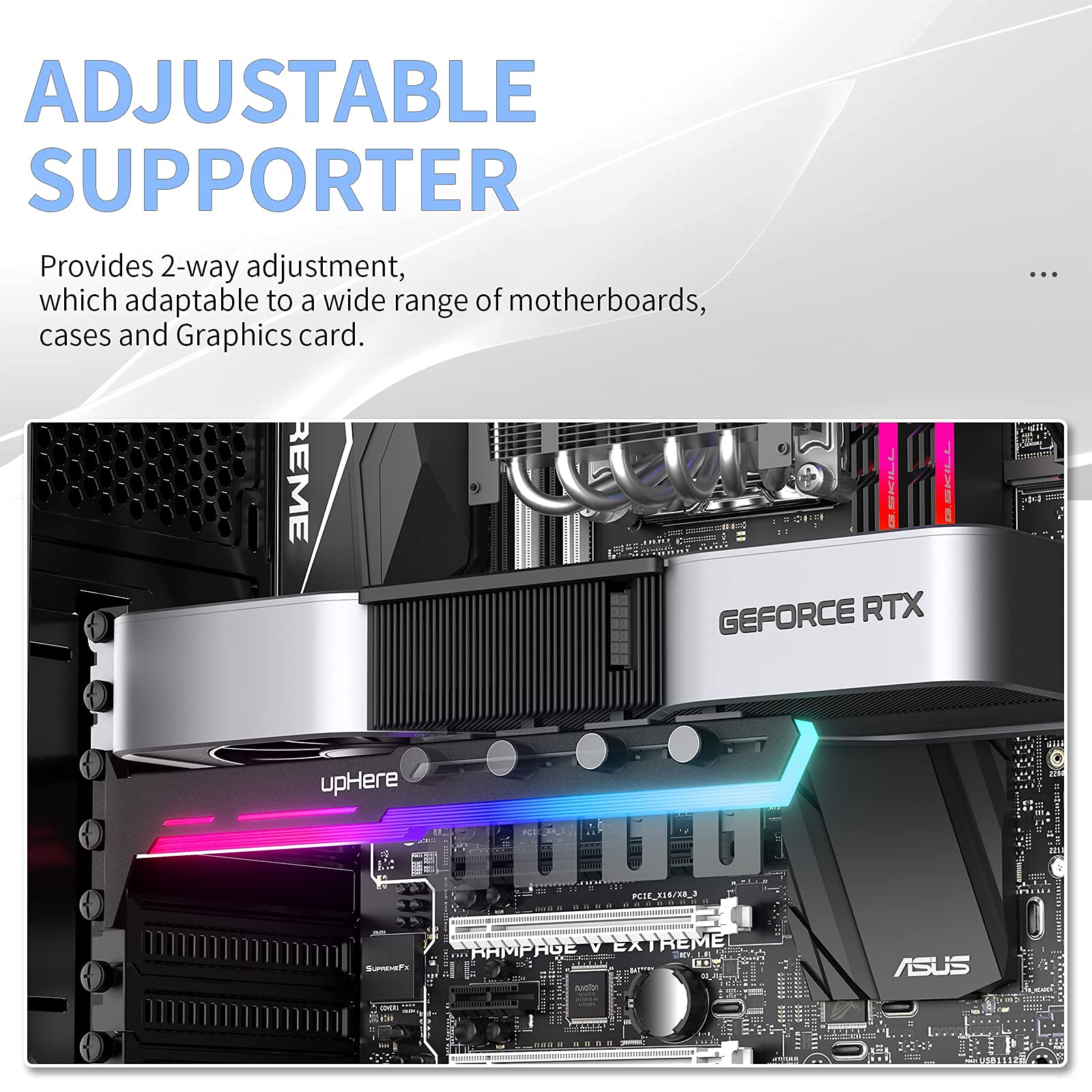 novonest GPU Holder,ARGB LED Computer Graphics Cards Support,Graphics Card GPU Support Video