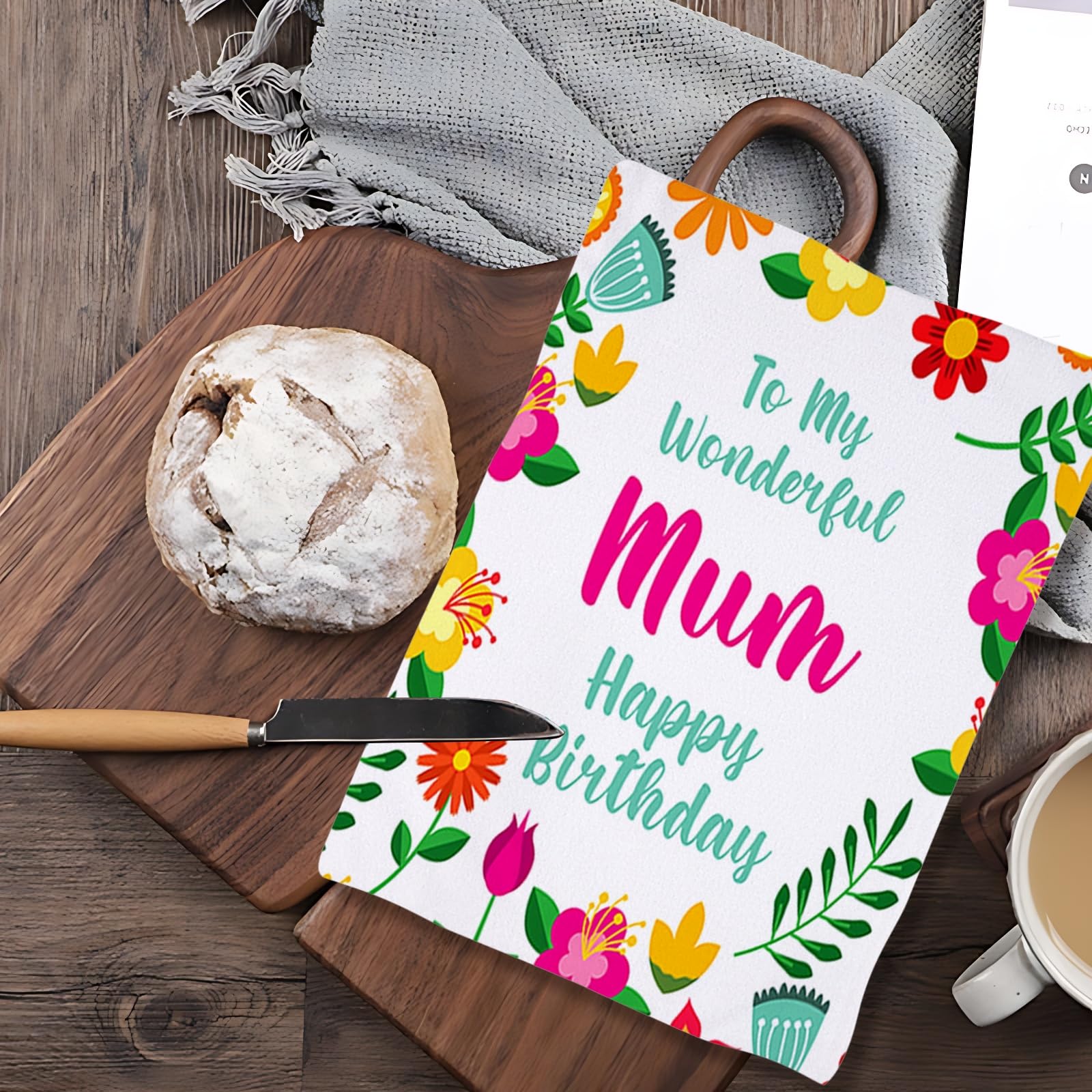 Set Strofinacci Da Cucina Per Mamma – Regalo Per La Festa Della Mamma O Natale, In Cotone A Nido D'Ape, 40x60 Cm, Confezione Multipla