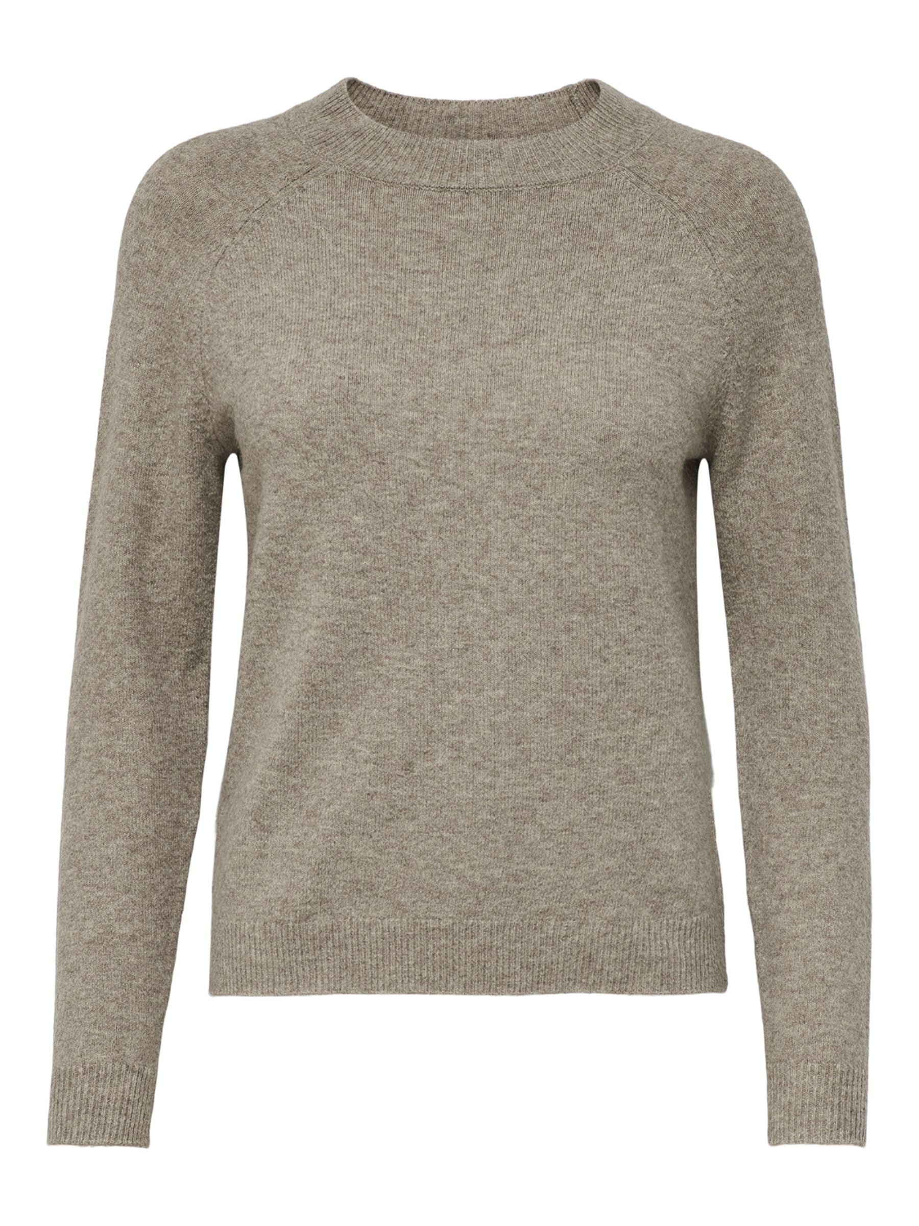 ONLY Womens Onlrica Life L/S Pullover KNT Noos Sweater, Beige/Detail:w. Melange, L