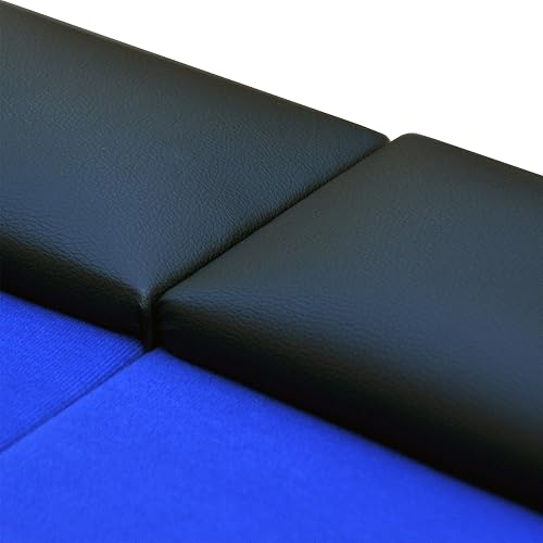 Miniatura 4 de IDS Poker 73 Light Series - Mesa de póquer con rieles acolchados y patas plegables de fieltro, color azul