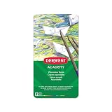 Derwent Academy Watercolor Pencils, 3.3mm Core, Metal Tin, 12 Count (2301941) – view 1