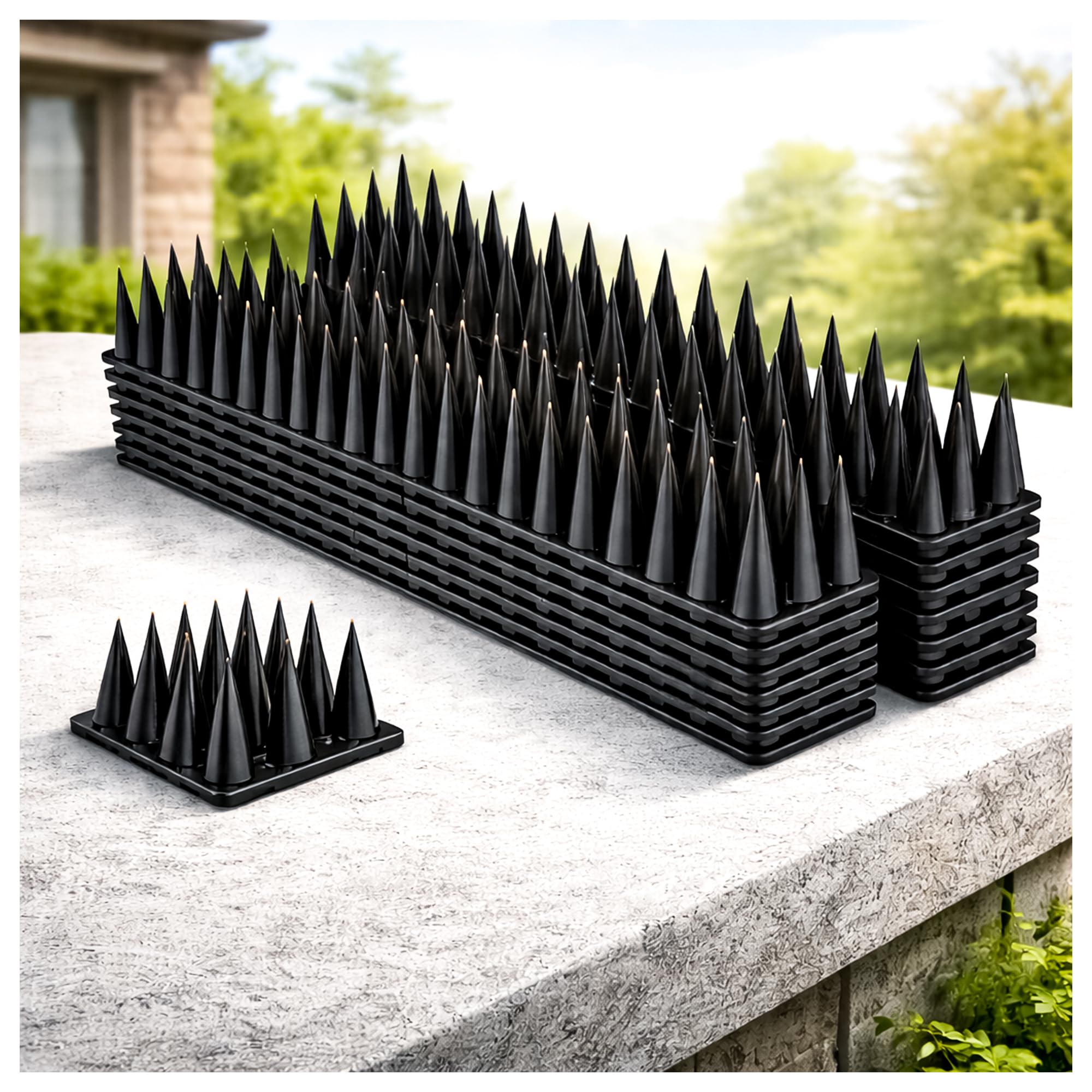 SWAPKART (Pack of 10,Black) Anti Monkey Bird Plastic Spikes for AC Balconies Window Home Protection from Pigeon Monkey Crow Kabootar Area Covers 10 FT kabutar Control Scare Repellent Balcony Railing.-image-17