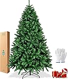 1.8M Árbol de Navidad Artificial, Árbol de Navidad Verde con 1000 Ramas, con Base Metálica de Pintura Horneada, Decoración Navideña para Interior y Exterior, Regalo de Navidad