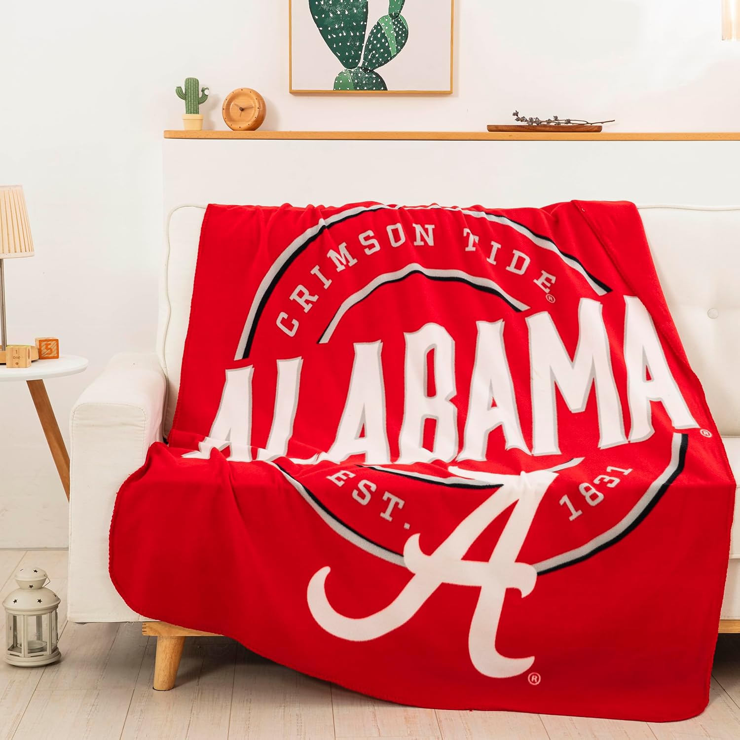 Northwest NCAA Alabama Crimson Tide Woven Jacquard Throw Blanket – 50 x 60 Inches – Soft Plush Blanket Bed, Couch, or Game Day - Image 3