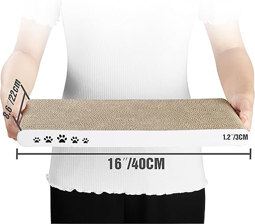 Miniatura 3 de Coching Rascador de cartón para gatos con diseño de texturas de arañazos de primera calidad, almohadilla de rascador duradera reversible para gatos