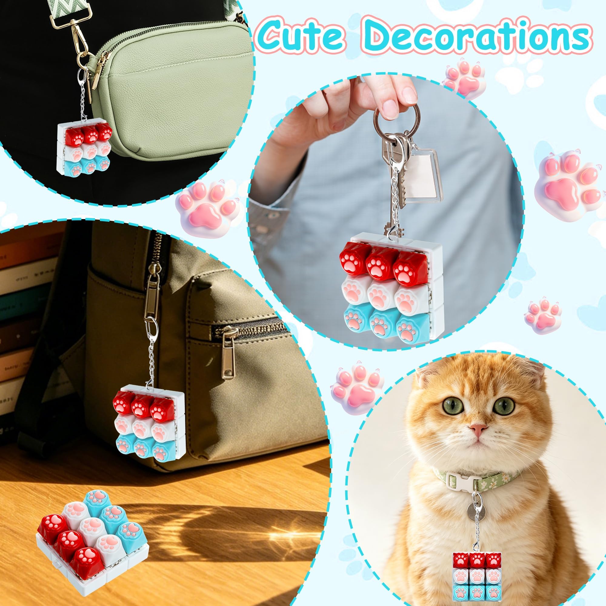 フィジェットねこページ Amazon.co.jp: 猫 足 キーボード フィジェットトイ レッド ホワイト