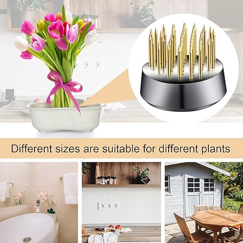 Miniatura 5 de 12 piezas de soporte de rana floral redondo floral arreglo floral fijo alfiler de flores herramienta soporte de alfiler de arreglo floral soporte de