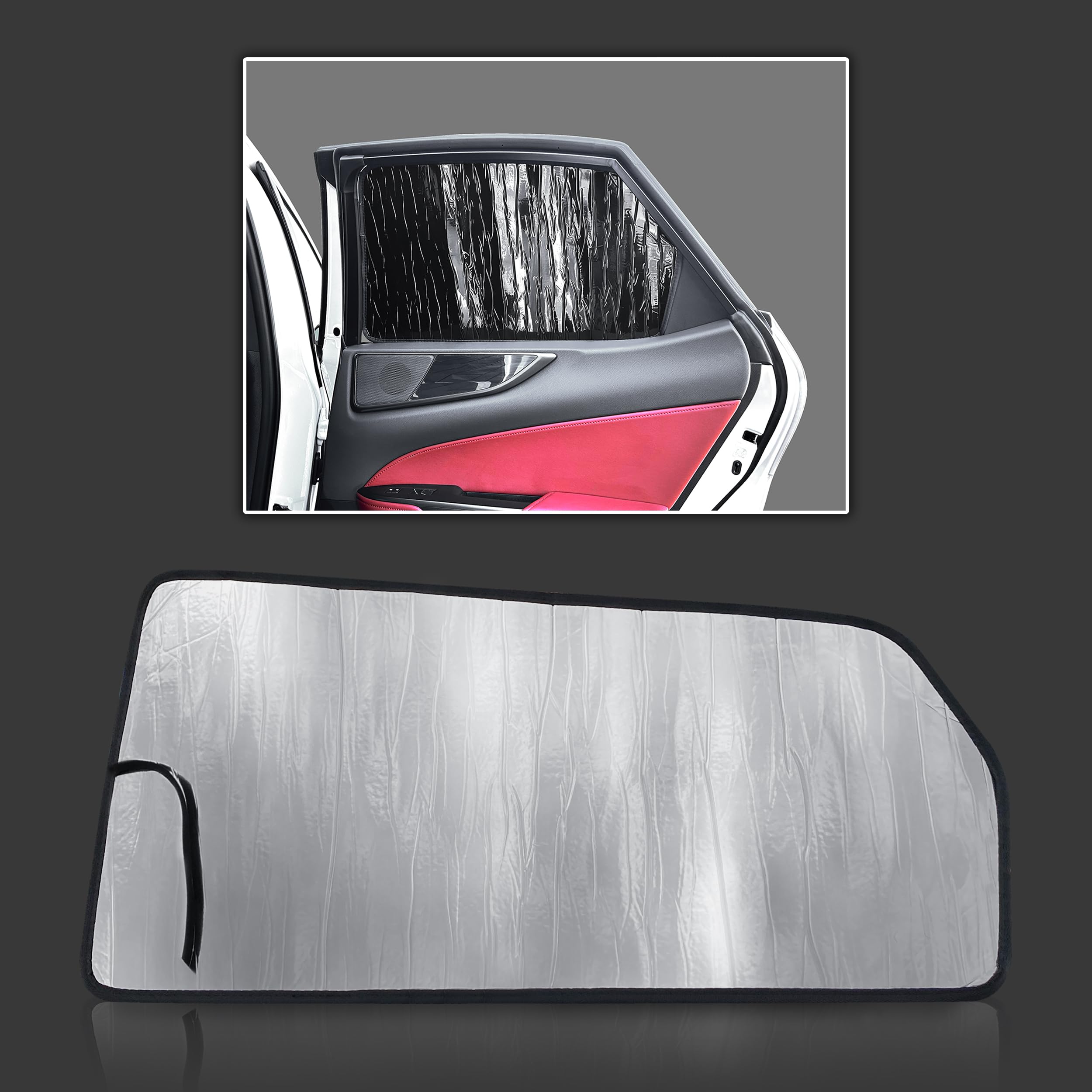 Custom Fit Rear Side 2nd Row Windows (2pcs) Sun Shade for 2022 2023 2024 2025 Lexus NX, Plug-in Hybrid, Hybrid, EV, SUV, Insulated Privacy Accessories Blockout UV Reflector Protection