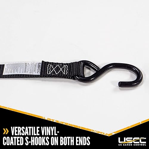 Miniatura 2 de US Cargo Control Correa de hebilla de leva para motocicleta de 1 pulgada x 6 pies con ganchos en S, motocicletas seguras, motocicletas de cross,