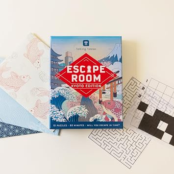 Talking Tables Host Your Own Escape Room Game Kyoto Edition | Interactive Family Games Night, QR Codes, Brain Teaser, Solve Puzzles and Find Clues to Escape in Time | 2-6 Players | Ages 14+