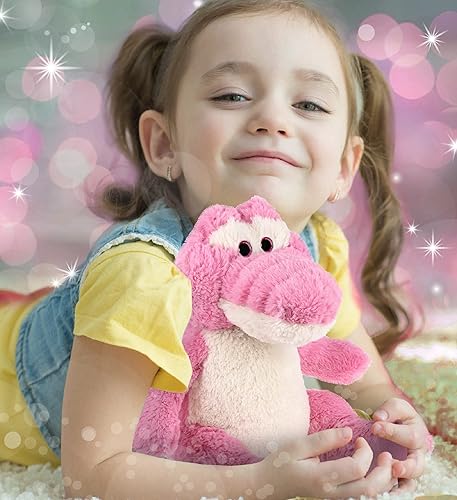 Miniatura 2 de DolliBu Animal de peluche de cocodrilo  Suave peluche abrazable de cocodrilo rosa, adorable juguete de peluche para jugar, lindo regalo de animales
