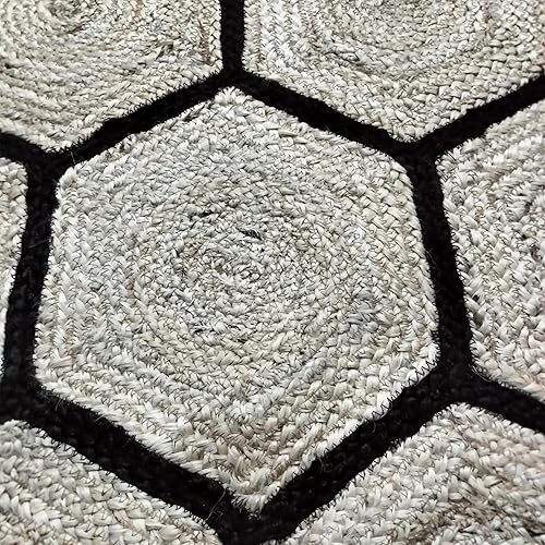 Miniatura 6 de ARTS OF JAIPUR Collection - Alfombra de pasillo de 3 x 10 pies, alfombra de yute trenzada a mano, decoración bohemia, alfombra de pasillo, alfombra