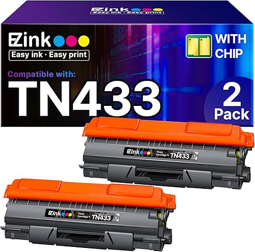 E-Z Ink Cartucho de tóner de repuesto compatible para Brother TN-433 TN433 TN433bk TN431 compatible con HL-L8260CDW HL-L8360CDW MFC-L8610CDW