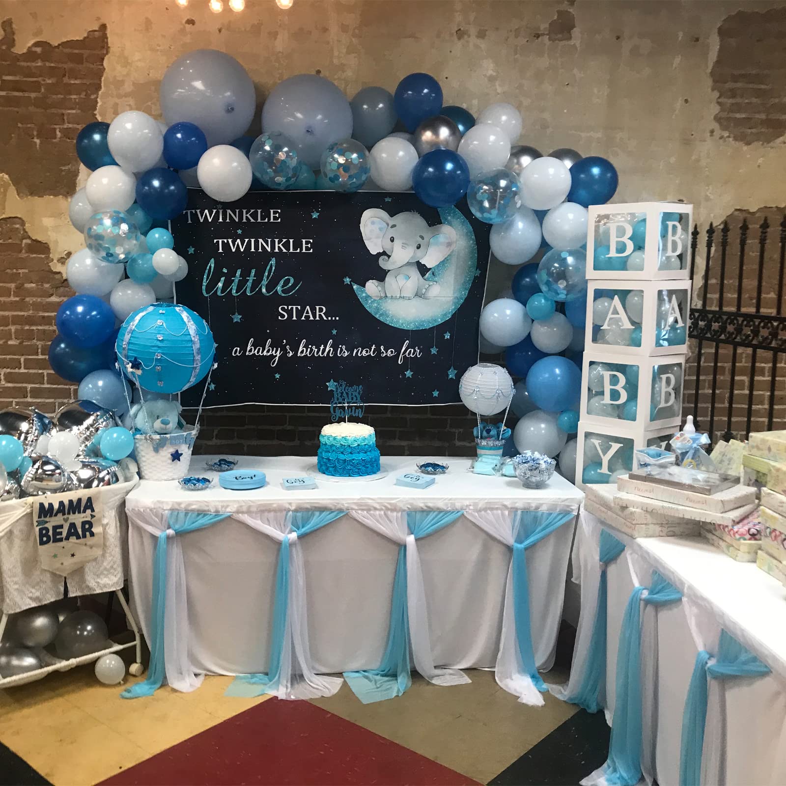 Jupe De Table En Tulle Bleu HBBMAGIC - 1.83m Long - Pour Mariage, Anniversaire, Baptême