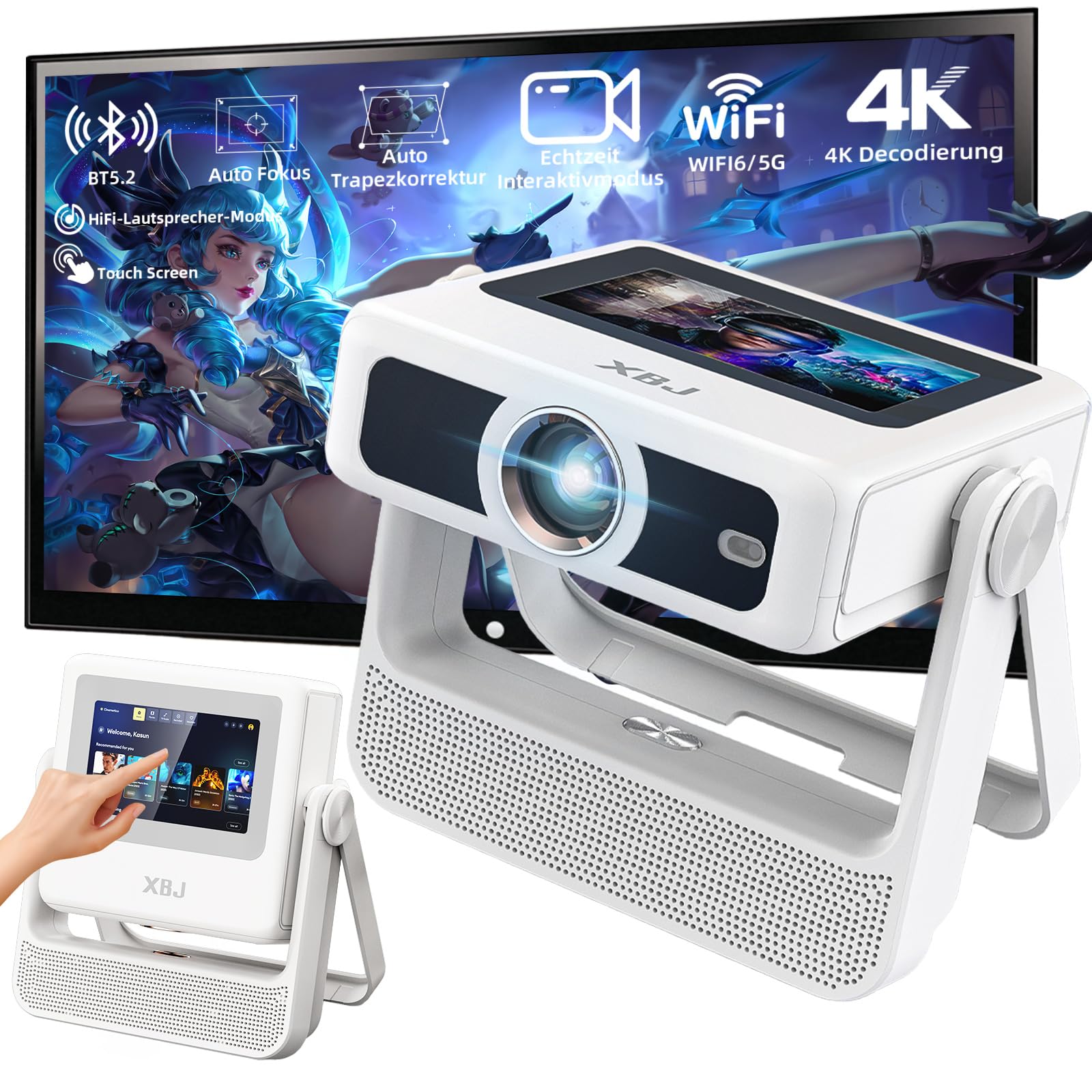 プロジェクター XBJ A5 PRO XBJ [Built-in Apps/Touch Screen] A5pro Portable Projector with