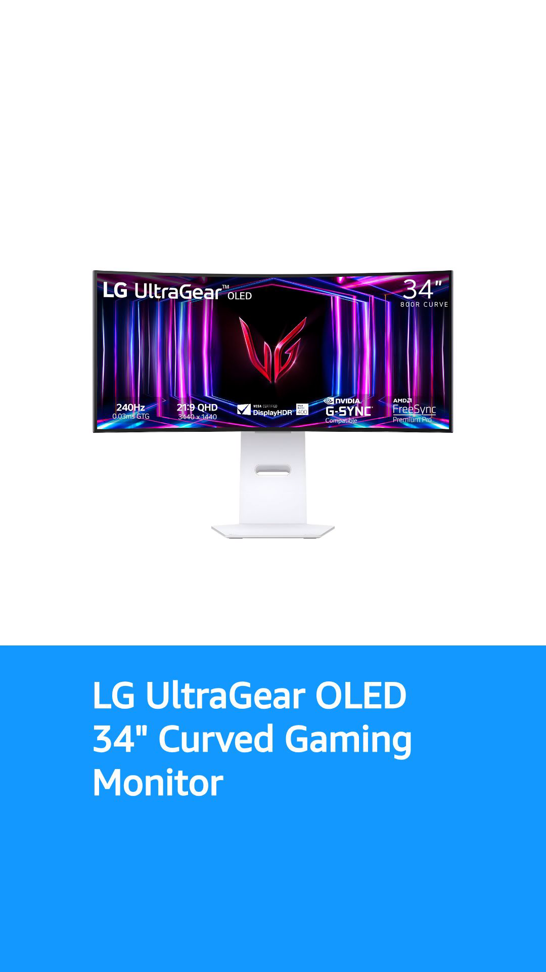 LG UltraGear OLED 34G950QE-B 33.9インチ LG Ultragear OLED 34GS95QE-W - 34