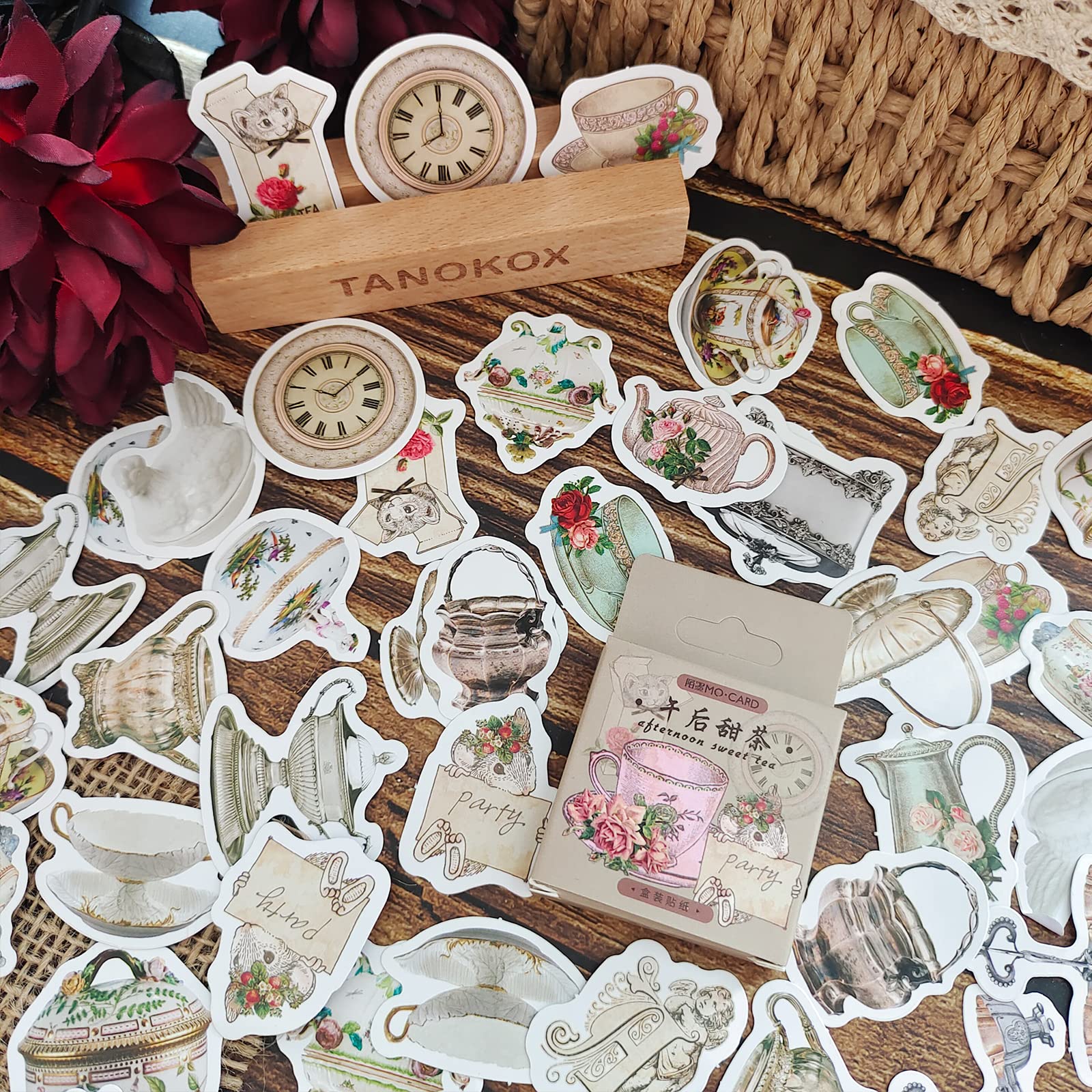 Amazon.co.jp: TANOKOX コラージュ シール ステッカー 素材 フレーク