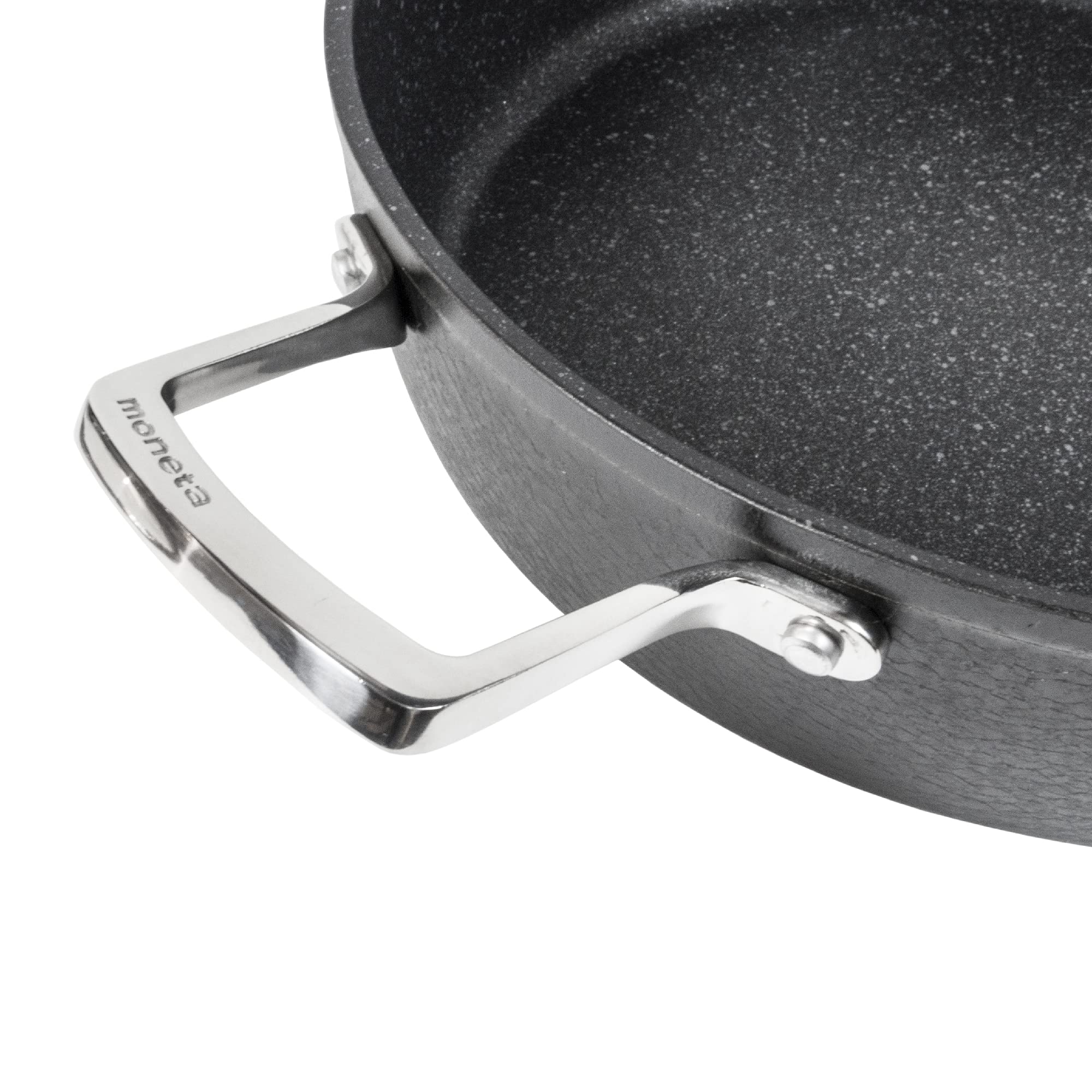 Moneta Armonia Tegame 2 Manici 28 cm + Coperchio Bordo Inox per Ogni Tipo di Piano Cottura
