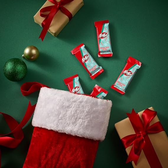 KIT KAT Peppermint Stick Flavored Wafer Snack Size, Christmas Candy Bag, 8.8 oz