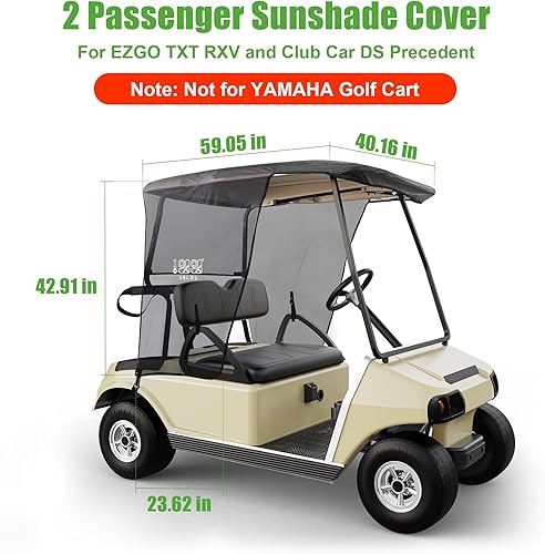 Miniatura 7 de 10L0L Parasol para carrito de golf para Club Car DS Precedent y EZGO TXT RXV, resistente al calor UV