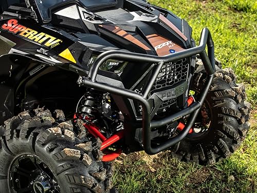 Miniatura 7 de SuperATV Parachoques delantero para Polaris RZR XP 1000 2019-2023  Negro antiarrugas  Revestimiento en polvo resistente a los rayos UV  Protege toda