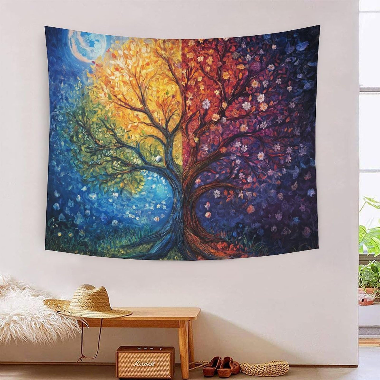 DCABEIOOE Tree of Life 3D Printing Tapestry for Living Room Bedroom Decorations Wall Hanging Home Decor Poster 180cmx230cm