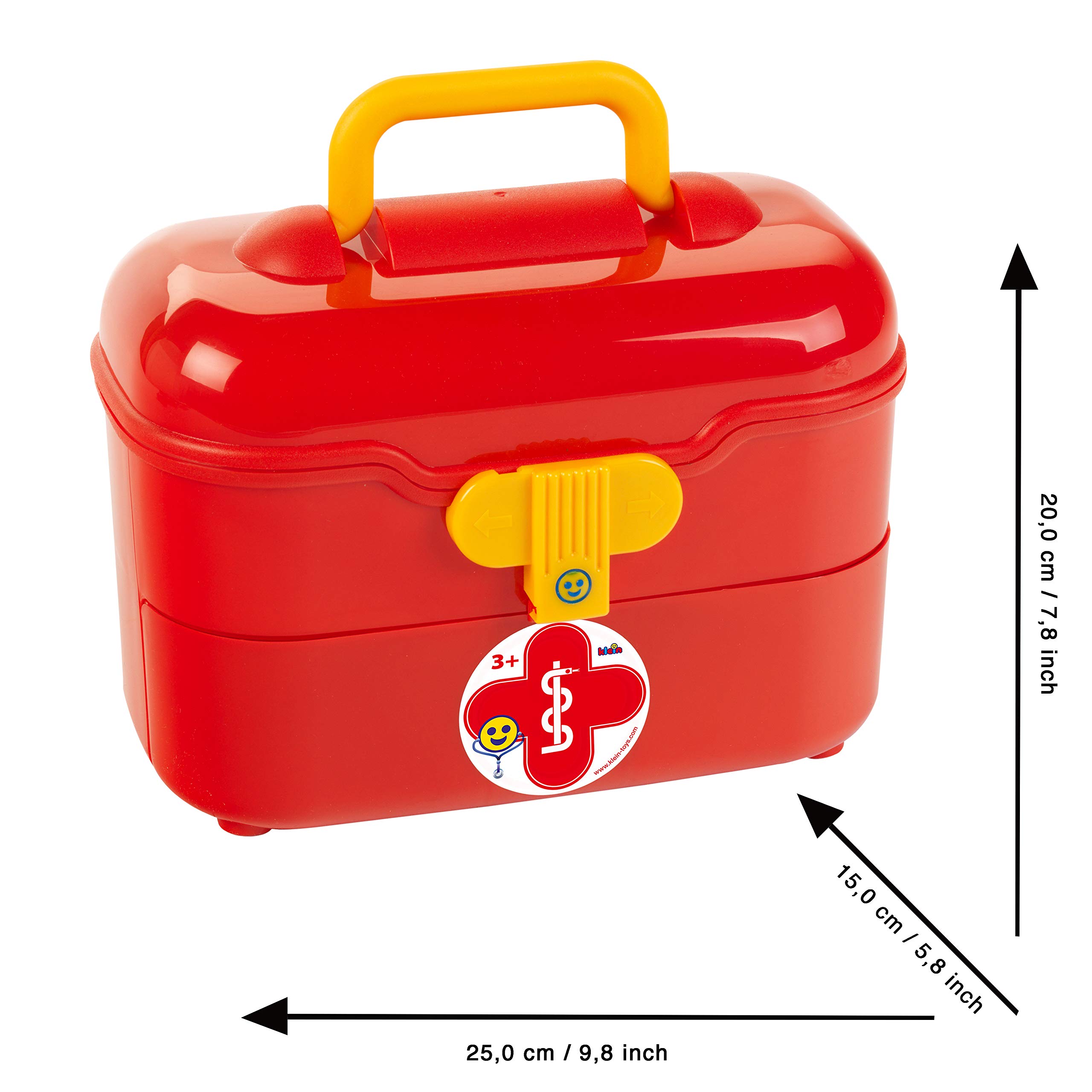 Theo Klein 4360 Valigetta da Dottore, Include misuratore elettronico della Pressione sanguigna, Accessori per Giochi di Ruolo (Dottore), 25 cm x 15 cm x 20 cm, Giocattoli per Bambini dai 3 Anni in su