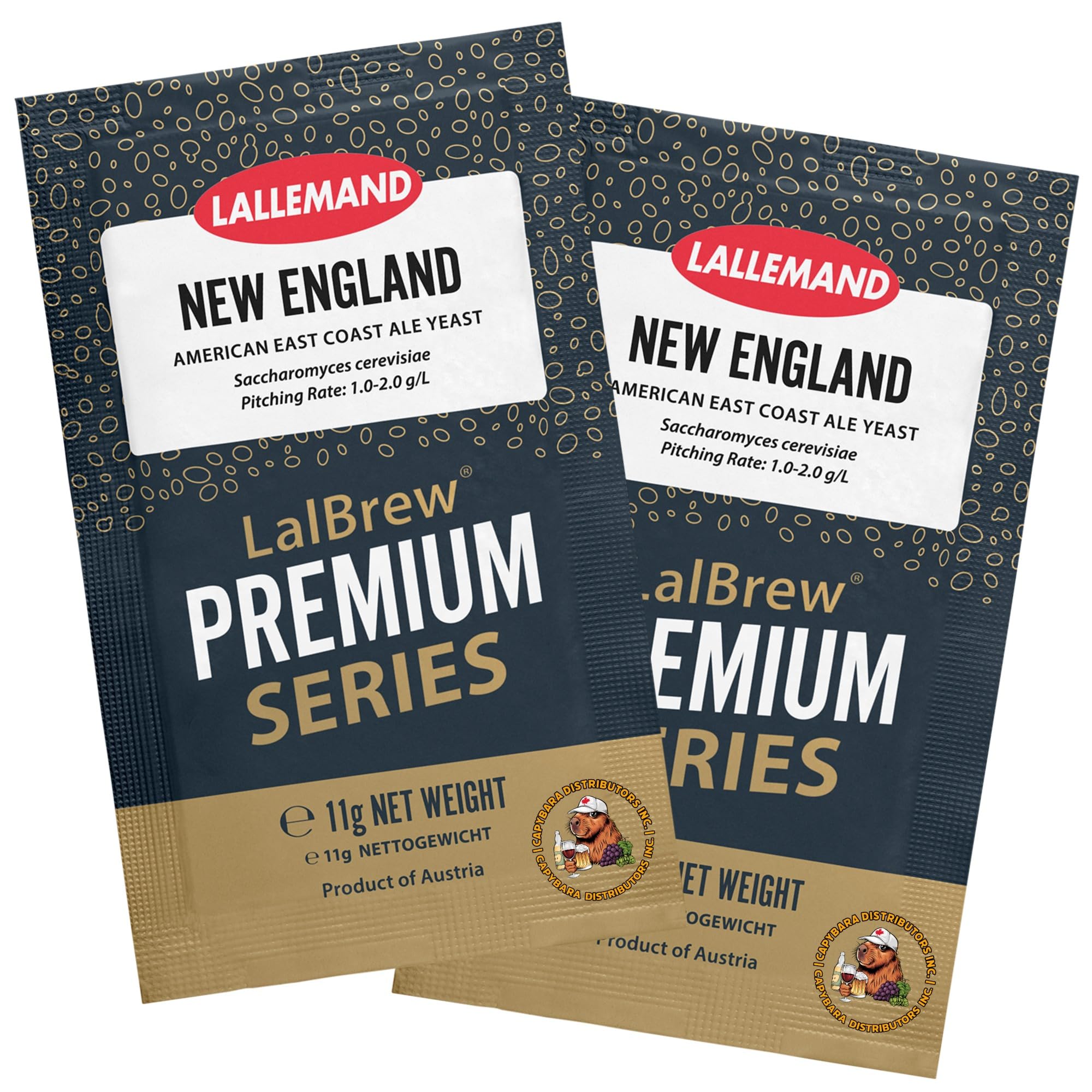 LalBrew Lievito per Birra New England - Fai Birra in Casa - 2 Bustine da 11 g - Saccharomyces cerevisiae - Venduto da CAPYBARA Distributors Inc.
