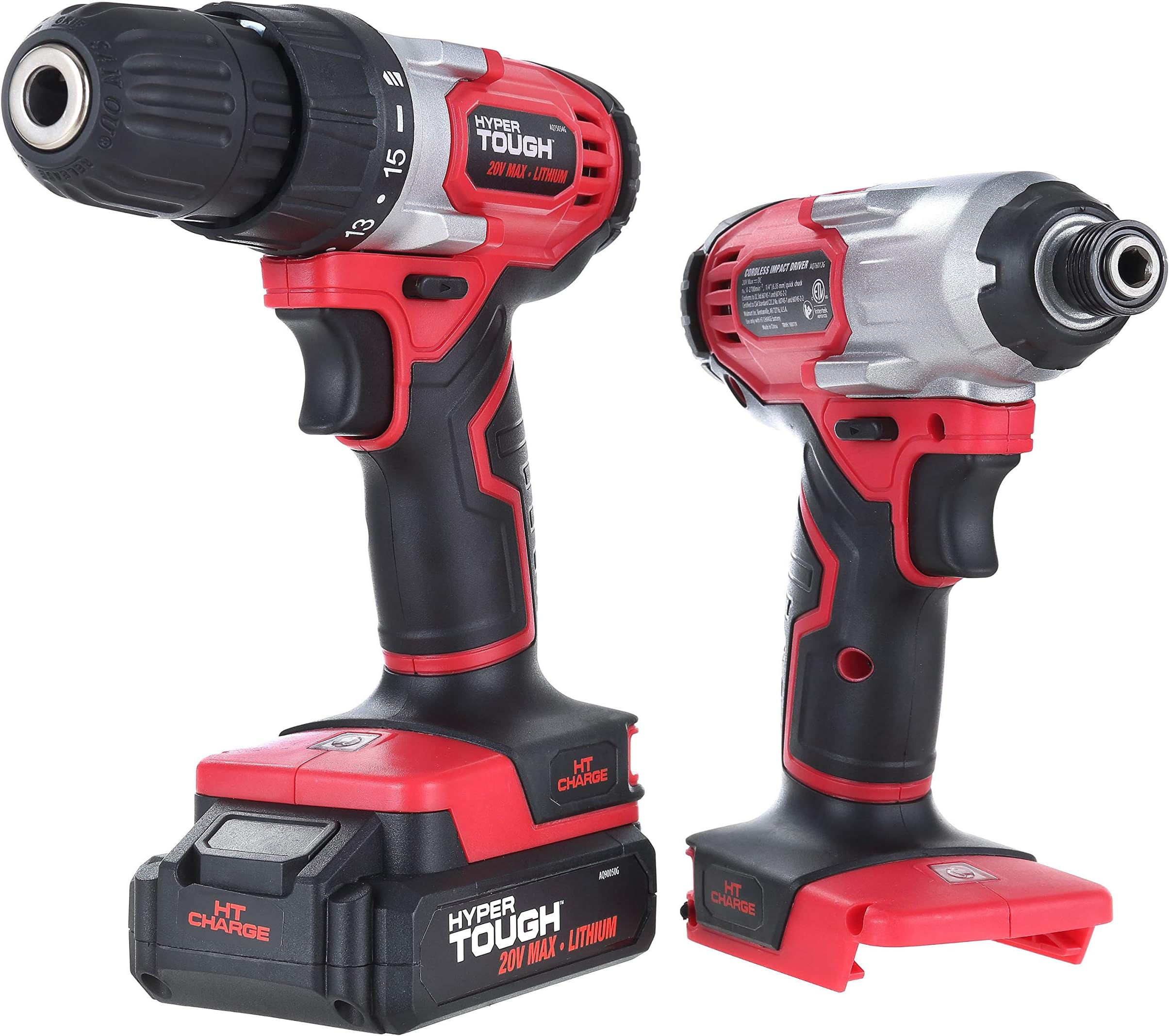Hyper Tough AQ90104G 20-Volt Max Lithium-ion Cordless 2-Tool Combo Kit