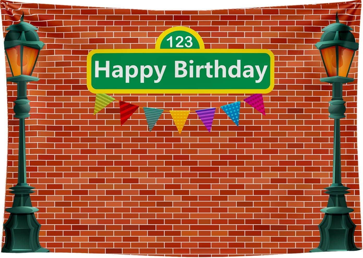 DePhoto Brick Wall Street Backdrop Birthday Photography Vinyl Photo Background