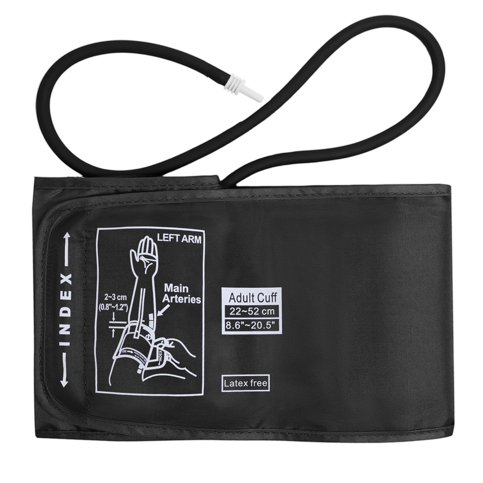 Manguito Tensiometro, Monitor De Presión Extra Grande 22-52cm, Monitor de Presión Arterial Manguito, Cómodo manguito de recambio extragrande, Compatible con la Mayoría de los Modelos, Gris oscuro