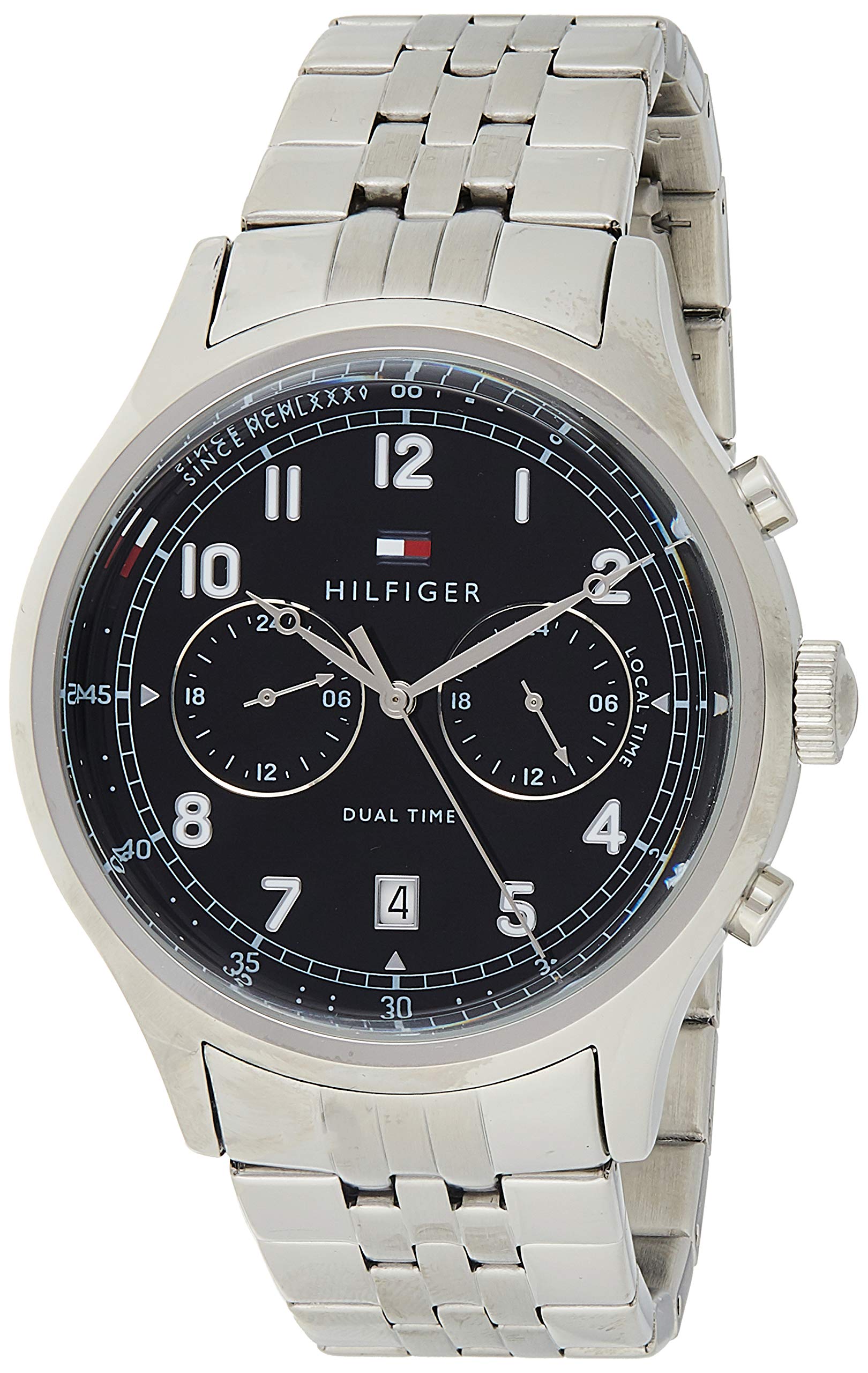 Tommy Hilfiger Mens Quartz Watch, Analog Display and Stainless Steel Strap