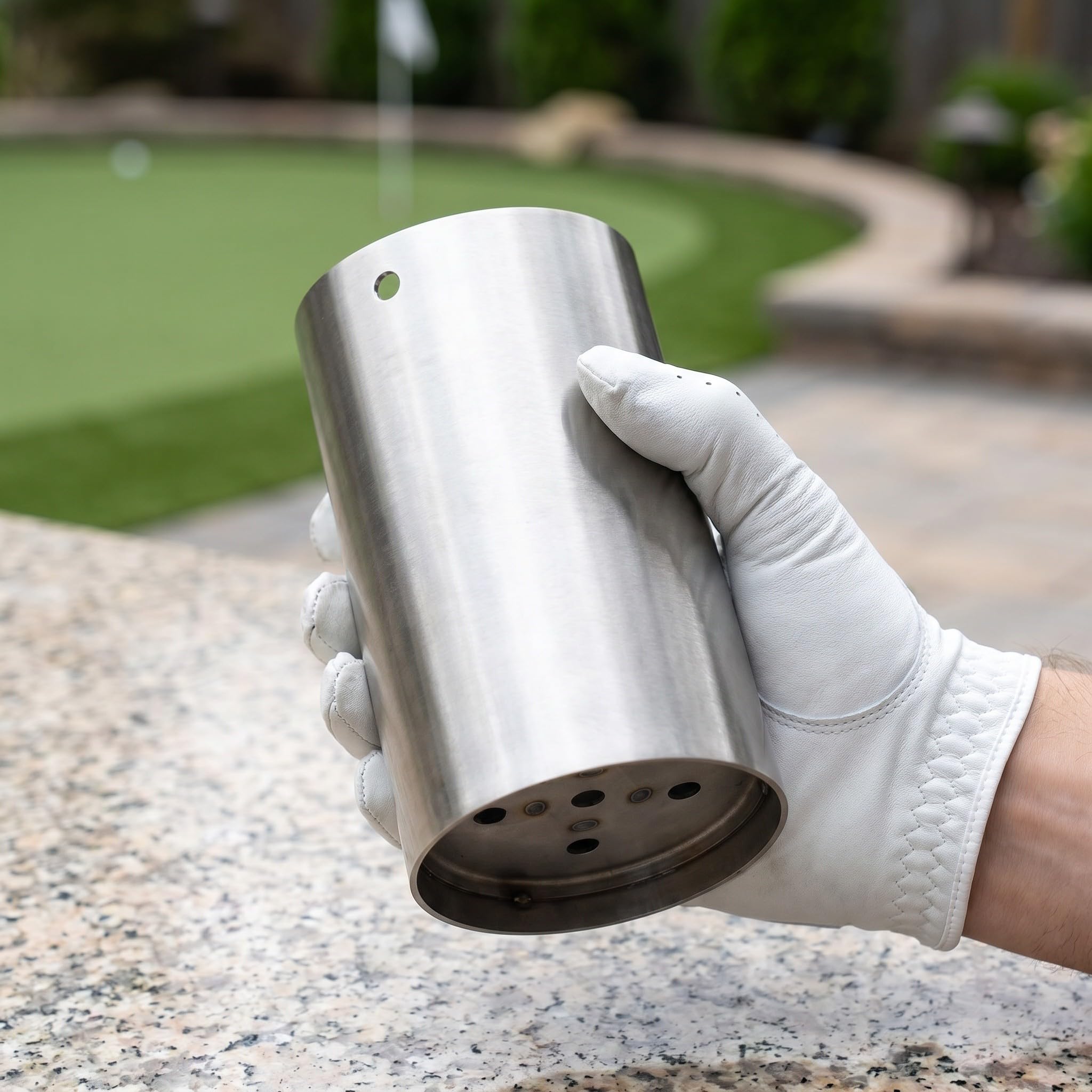 Toddmomy Copa para hoyo de Golf - Copa de Putt de Acero Inoxidable para Exteriores - Accesorios para Putting Green en el jardín - Mejora la Experiencia de Golf en casa