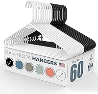 Vista 49 de Perchas de plástico fuertes hechas en Estados Unidos a granel, 20, 30, 50, 100 unidades, disponibles, para ropa de lavandería, perchas de plástico