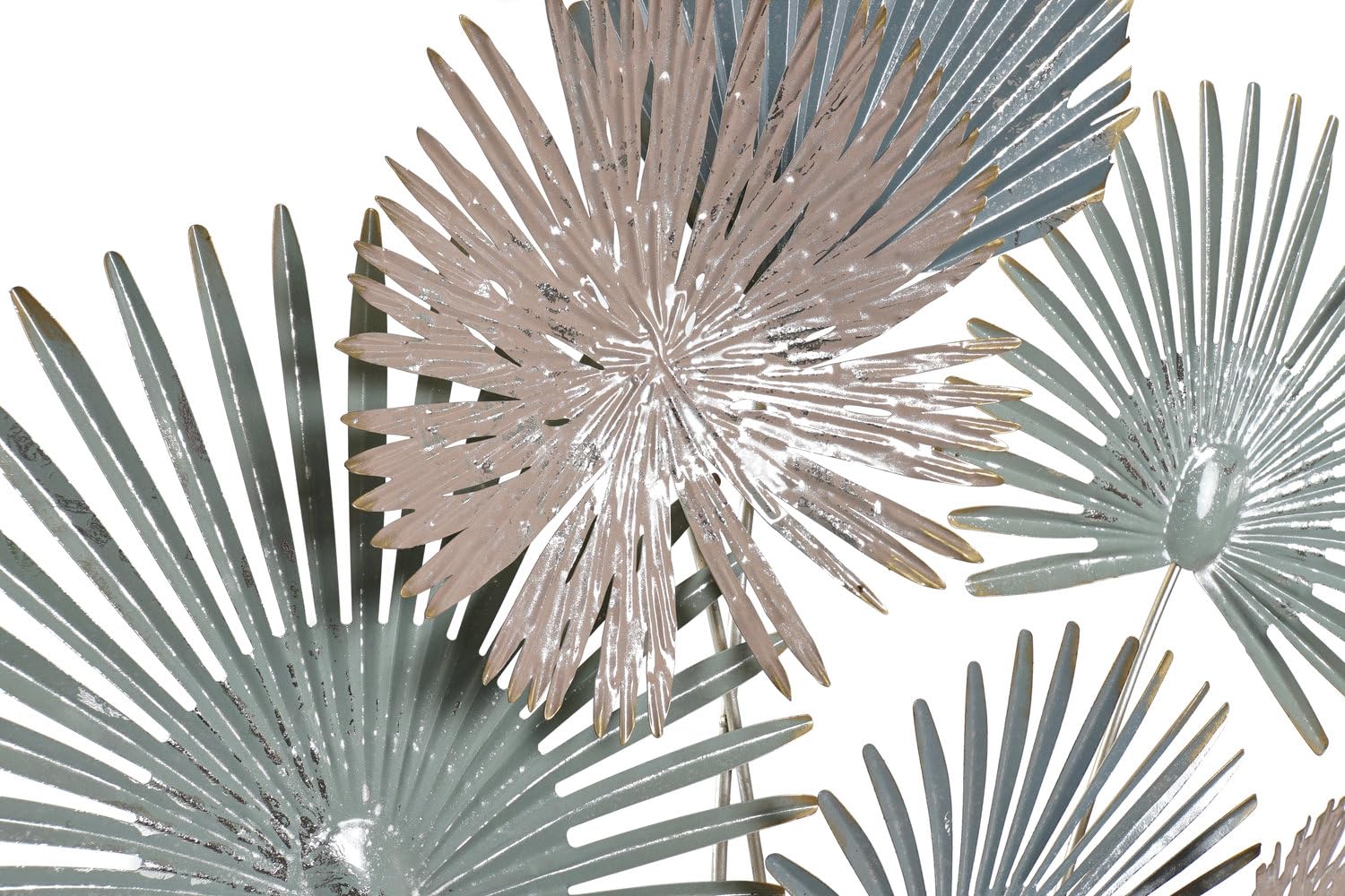 DECORACION PARED METAL 90X7X90 HOJAS MULTICOLOR