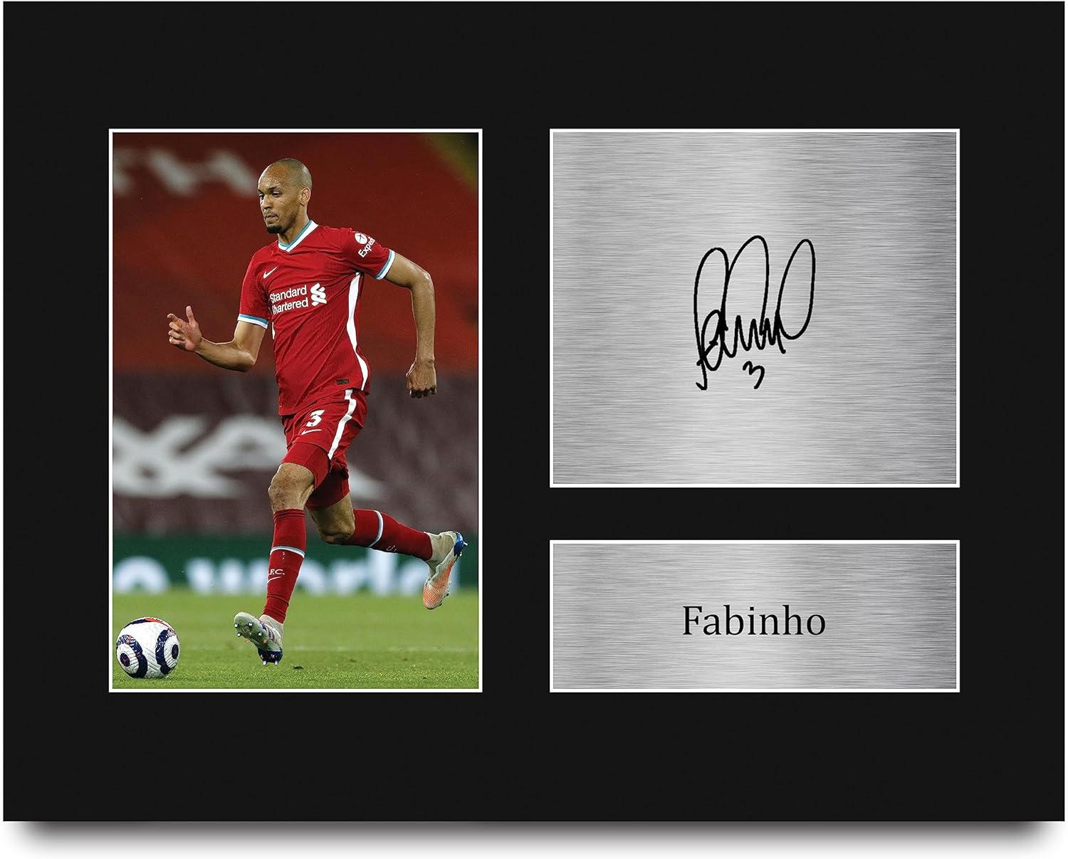 HWC Trading Fabinho Liverpool Gifts Printed Signed Autograph Picture for Soccer Fans and Supporters - US Letter (ID-007863)