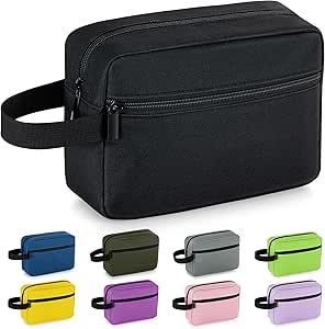 Elviros Hanging Toiletry Bag – Lightweight Travel Dopp Kit, Small, Black