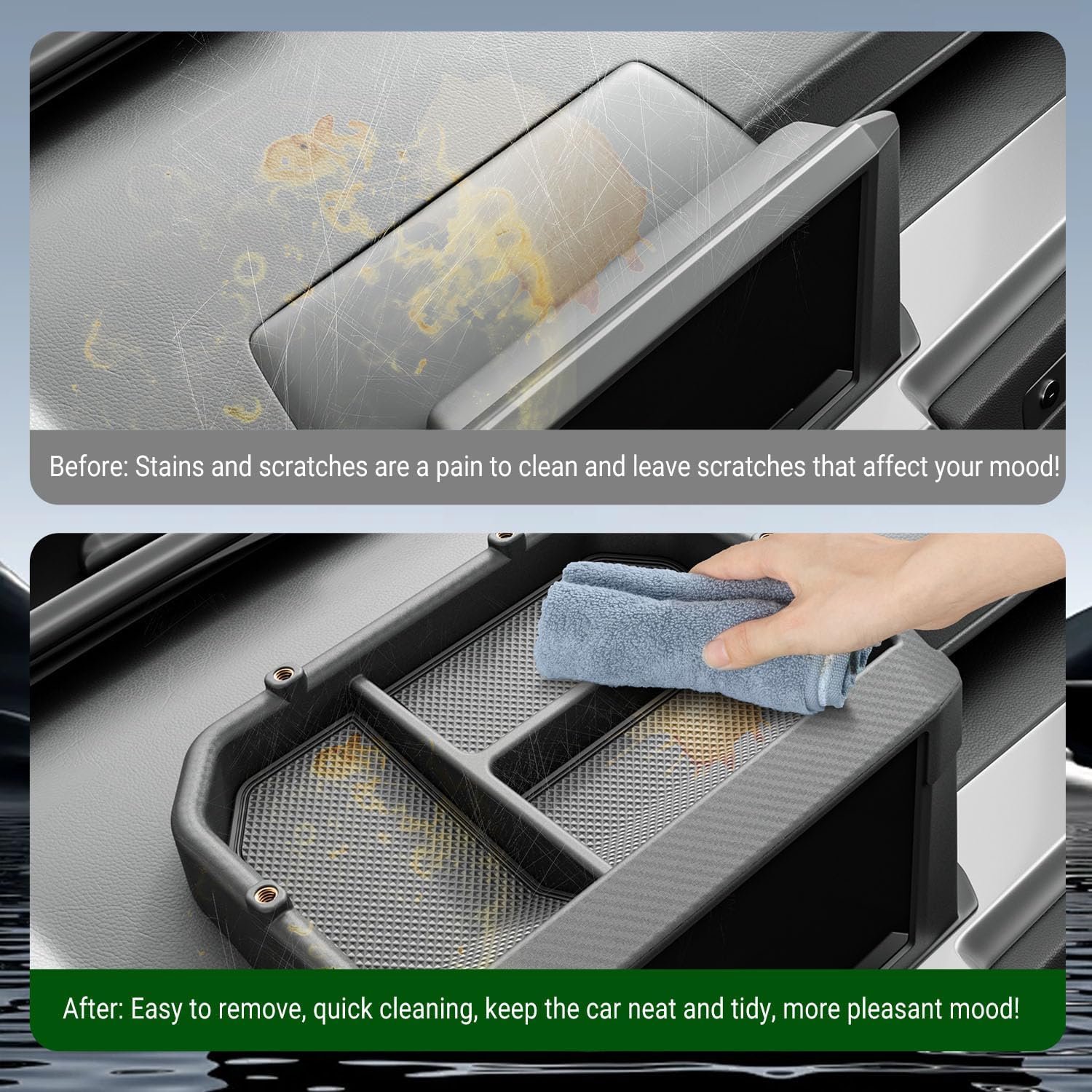 8 Inch Dashboard Storage Organizer with Phone Holder Compatible with 2025 2026 Toyota 4Runner 24-26 Tacoma Dashboard Mount Replacement for 2025 2026 Toyota 4Runner Accessories