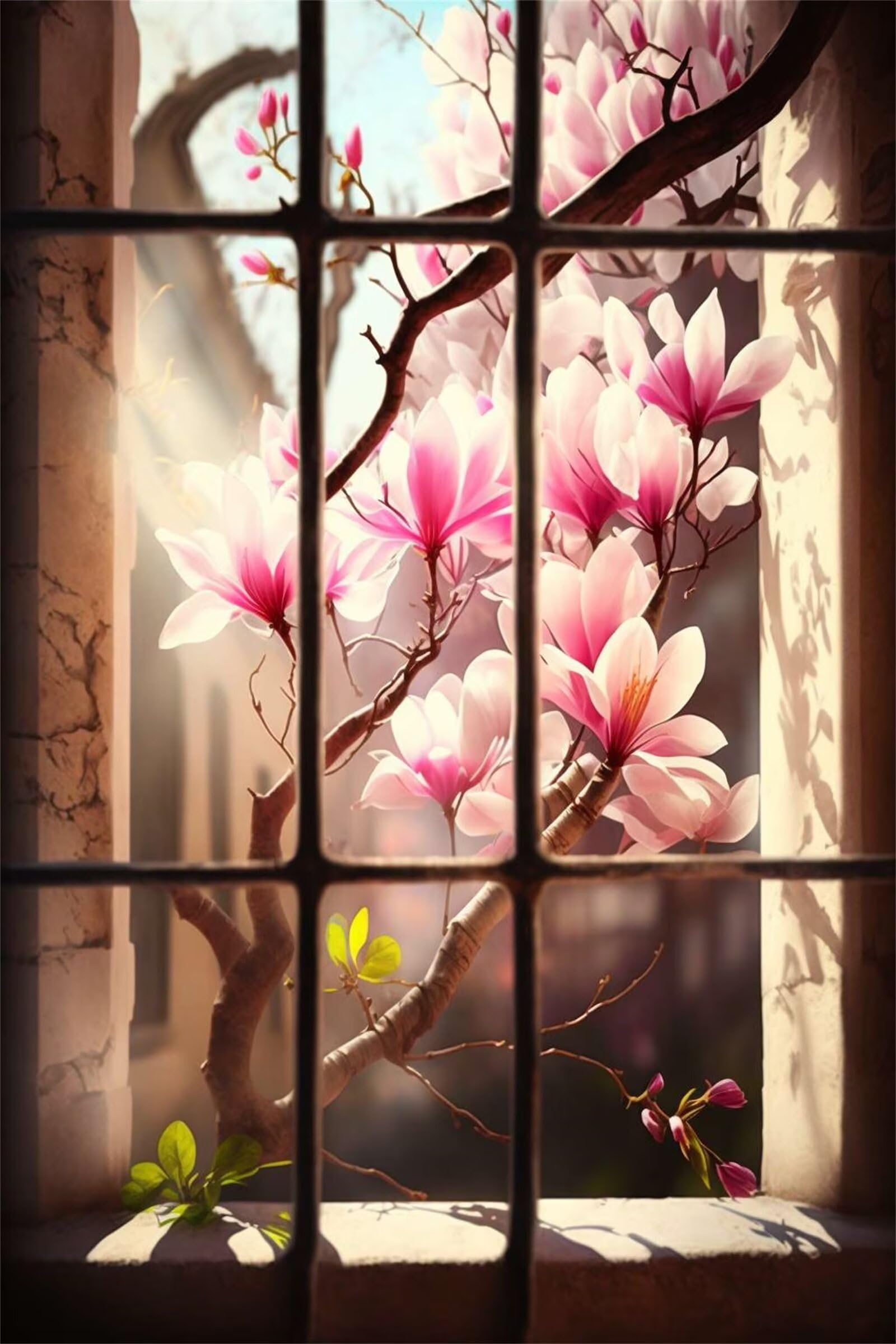 Puzzle dla dorosłych, 1000 elementów, różowa magnolia, 75 x 50 cm, kolorowe puzzle "zrób to sam" do dekoracji domu, rodzinne puzzle dla początkujących i dzieci