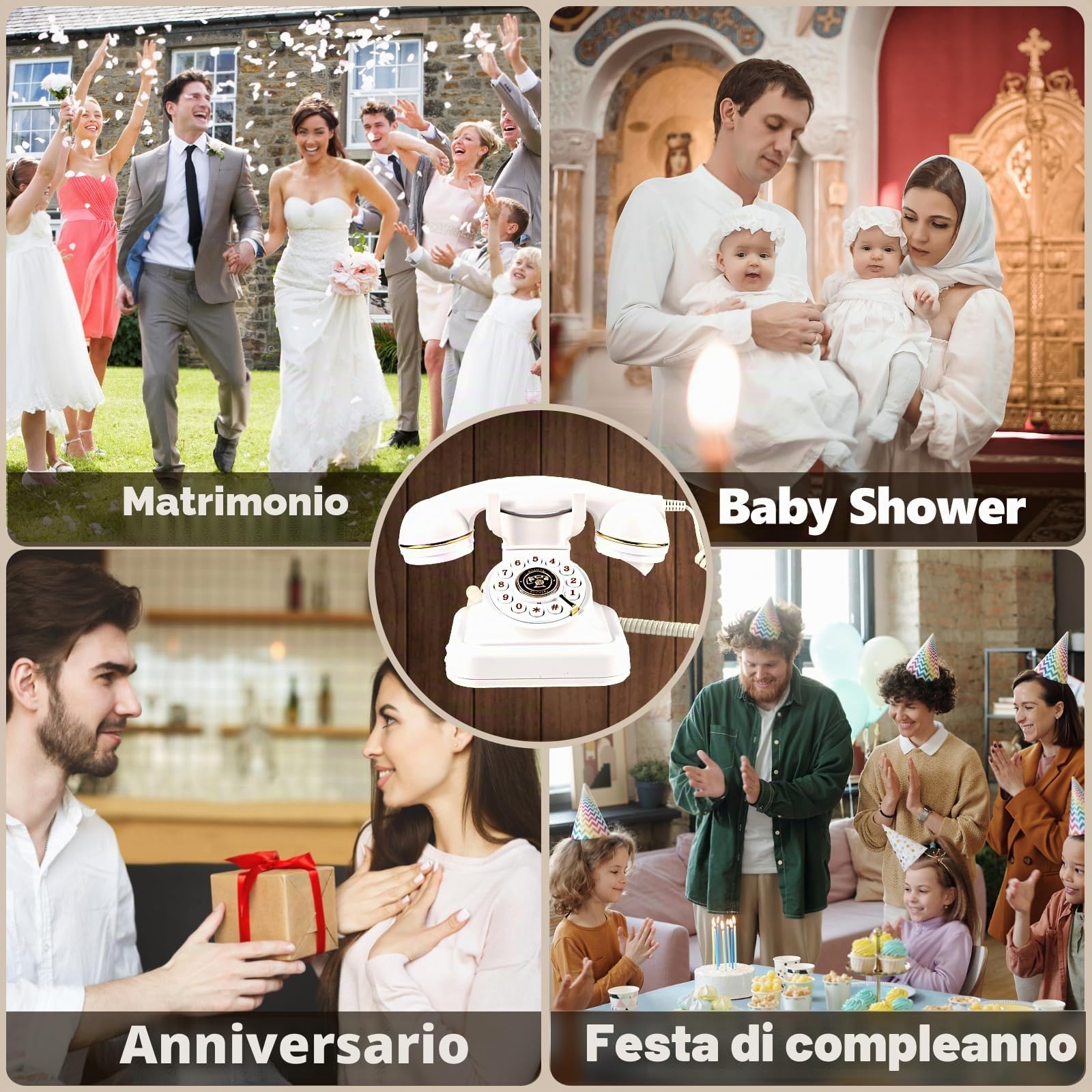 Telefono Libro degli Ospiti Audio per Matrimonio, Libro degli Ospiti Audio, Registra Messaggi Audio con Libro degli Ospiti, Alternativa al Libro degli Ospiti per Matrimonio, Festa di Compleanno, Baby