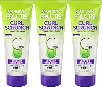 Garnier Hair Care Fructis Style Curl Scrunch Controlling Gel for Curly Hair, 3 Count