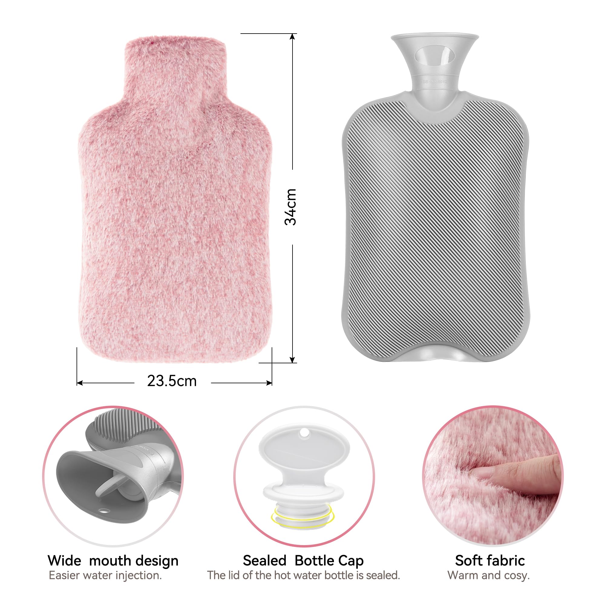 Luxury Hot Water Bottle - Pain Relief & Warmth -8 Luxury Hot Water Bottle - Pain Relief & Warmth -8