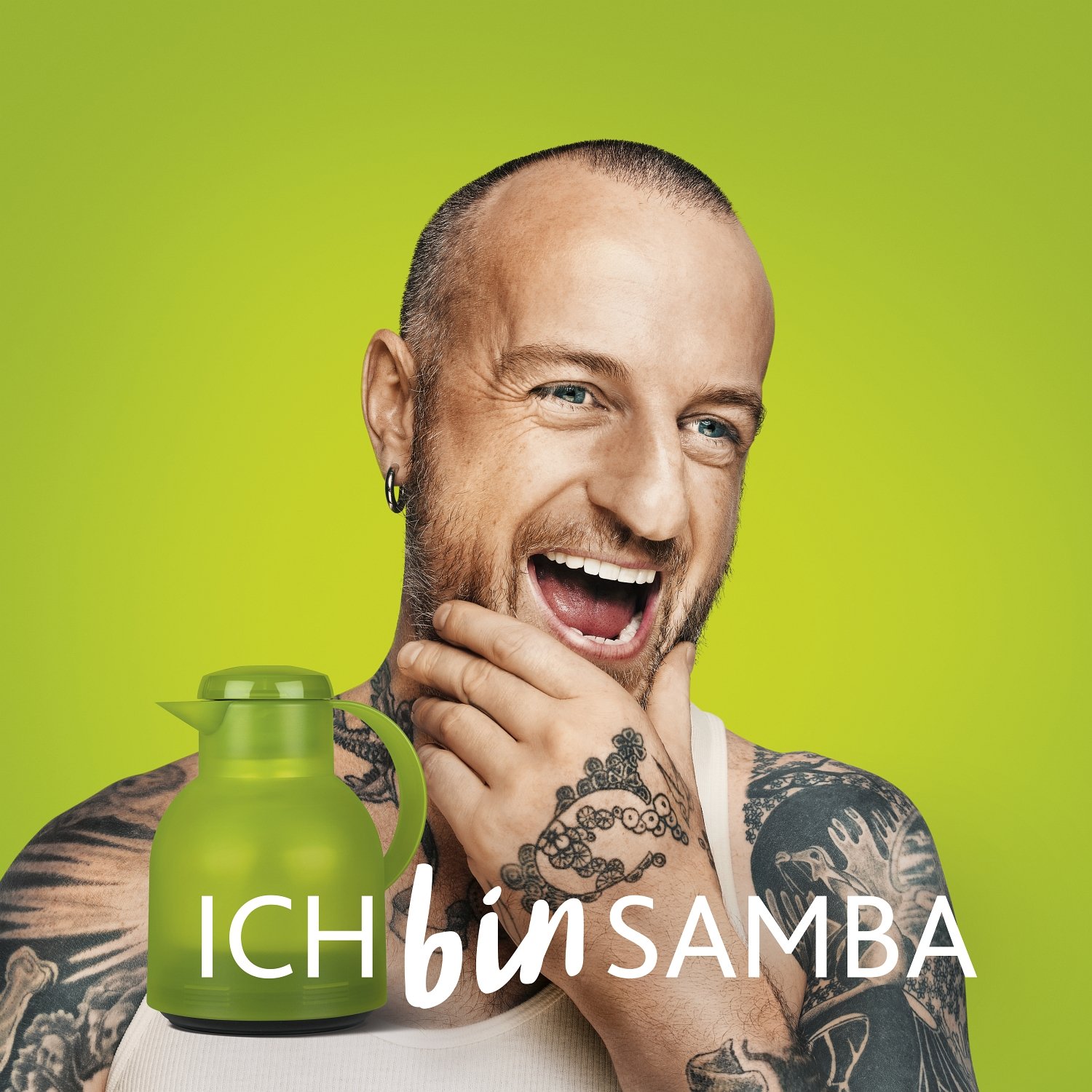 Emsa Samba Quick Press Insulated Server, 34-Ounce, Translucent Eggplant