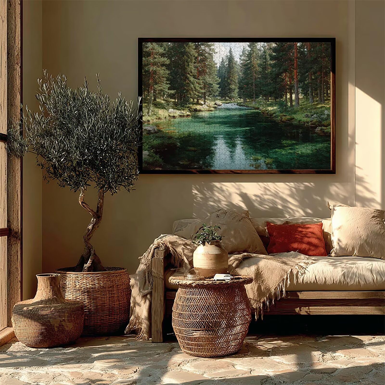 Baum Holz Puzzles 156x105cm, Sicht Jigsaw Puzzles 5000 Teile für Erwachsene Mit Box, EIN Herausforderndes Rätsel Game, Farbenfrohes Legespiel, Geeignet für die meisten Gruppen, Geschenke, T-3299