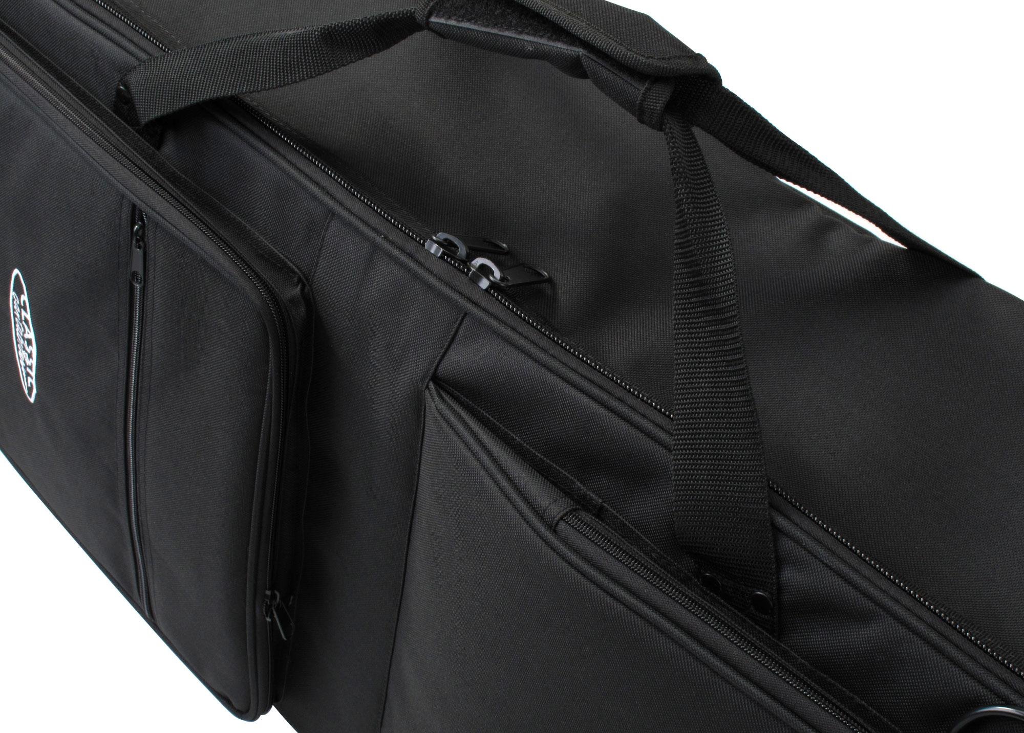Classic Cantabile - Borsa per Tastiera 115 con Ruote, Ruote pratiche | Tessuto in nylon doppio filato e intrecciato, nero, Resistente a strappi e acqua, Imbottitura in schiuma generosa, Peso: 4