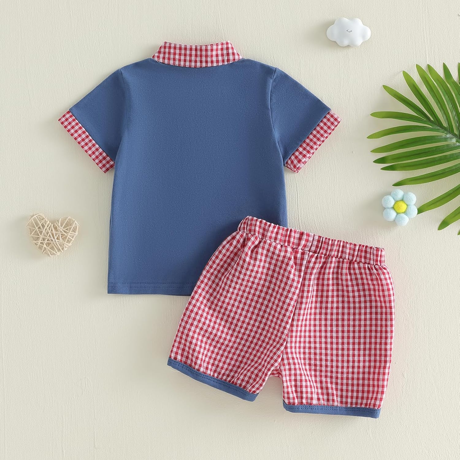 Madjtlqy Toddler Baby Boy Summer Outfit Short Sleeve Embroidered Printed Button Polo T-shirt Shorts Set 2Pcs Infant Clothes - Image 8