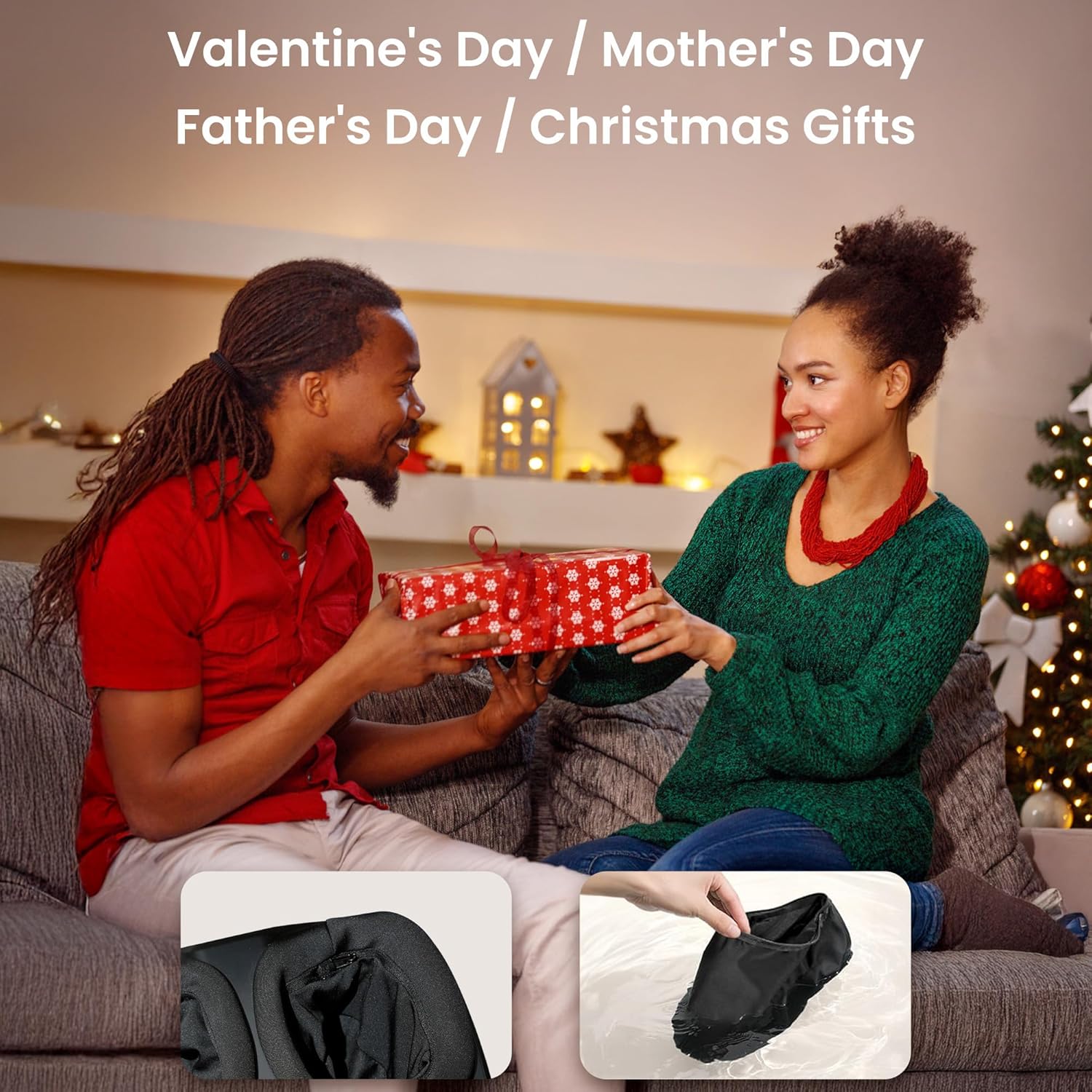 COMFIER Shiatsu Foot Massager with Heat,FSA Eligible HSA Store,Kneading,Vibration,Compression,feet Massager for Plantar Fasciitis Neuropathy,Mother's Day for Women,Men,Use at Home,Office,Size 13