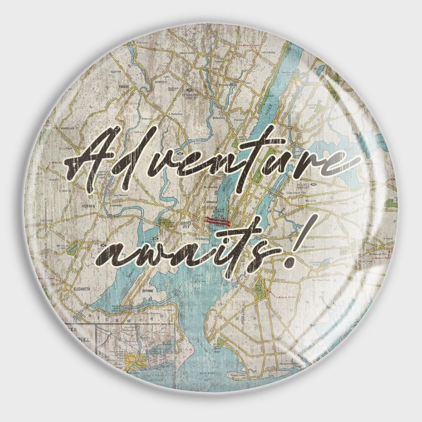Aimants en verre Adventure Awaits aux finitions soignées pour tableaux métalliques